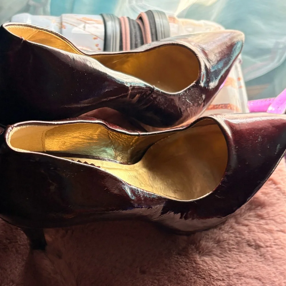 Aldo Shiny Black Heels - Picture 7 of 8